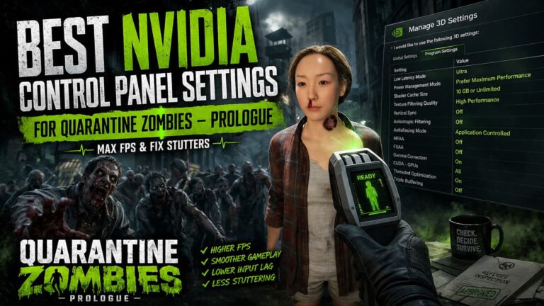 Best NVIDIA Control Panel Settings for Quarantine Zombies – Prologue: Max FPS & Fix Stutters