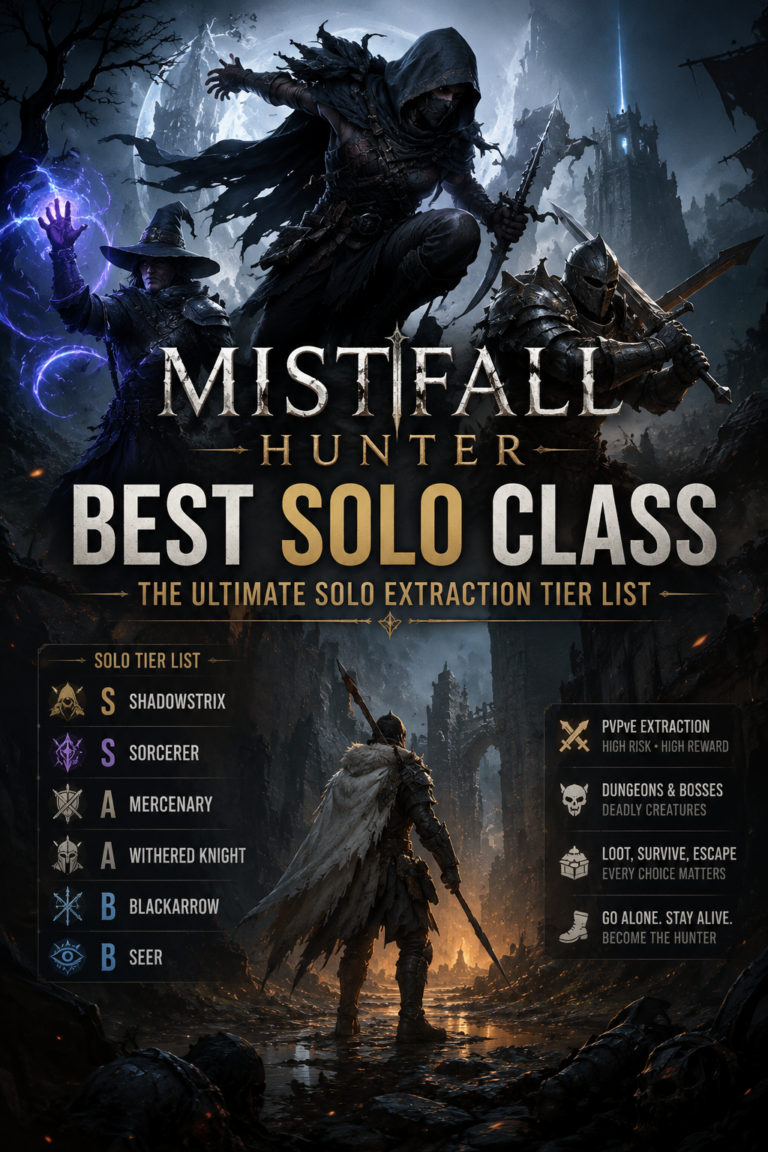 Mistfall Hunter Best Solo Class: The Ultimate Solo Extraction Tier List