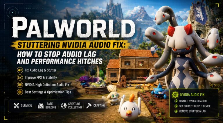 Palworld Stuttering Nvidia Audio Fix: How to Stop Audio Lag and Performance Hitches
