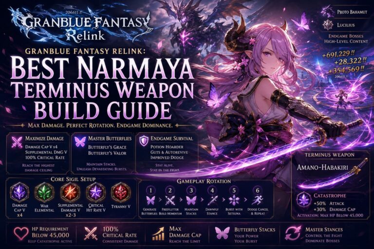 Granblue Fantasy Relink: Best Narmaya Terminus Weapon Build Guide