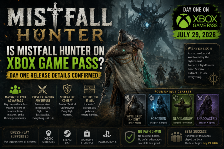 Is Mistfall Hunter on Xbox Game Pass? Day One Release Details Confirmed