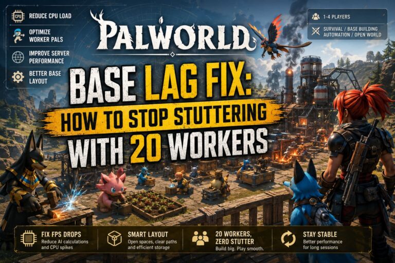 Palworld Base Lag Fix: How to Stop Stuttering with 20 Workers