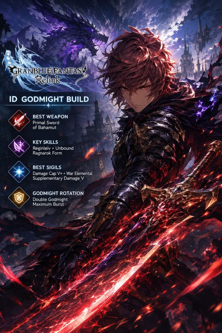 Granblue Fantasy Relink Best Id Godmight Build: Sigils, Skills, and Rotation Guide