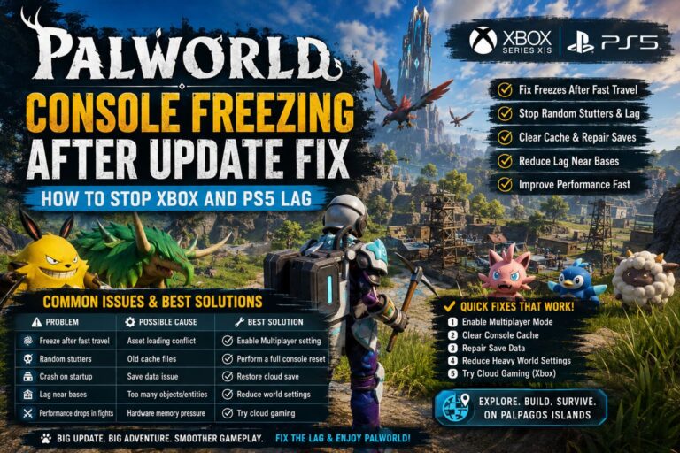 Palworld Console Freezing After Update Fix: How to Stop Xbox and PS5 Lag