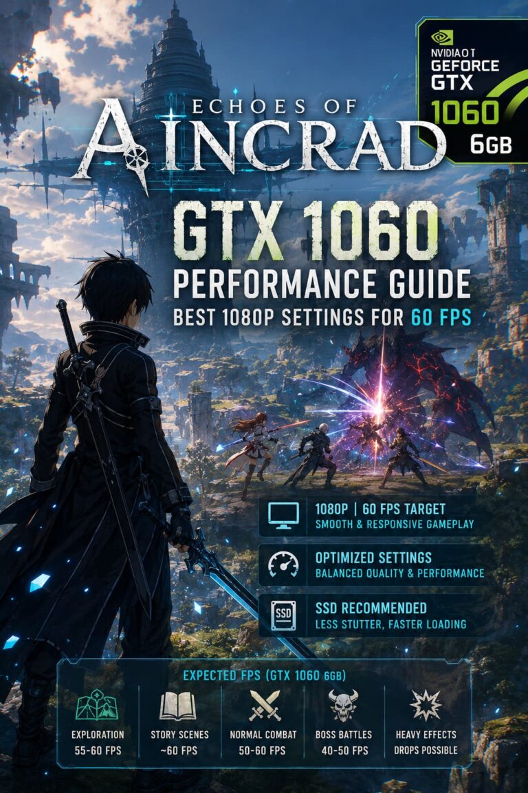 Echoes of Aincrad GTX 1060 Performance Guide: Best 1080p Settings for 60 FPS