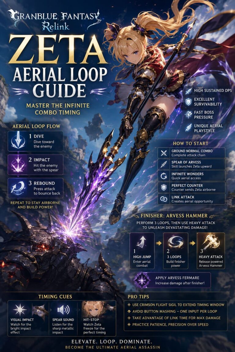 Granblue Fantasy Relink Zeta Aerial Loop Guide: Master the Infinite Combo Timing