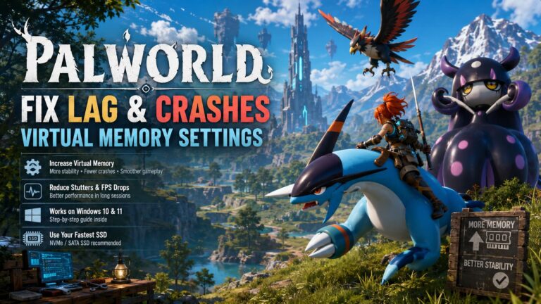 How to Fix Palworld Lag and Crashes by Changing Virtual Memory Settings