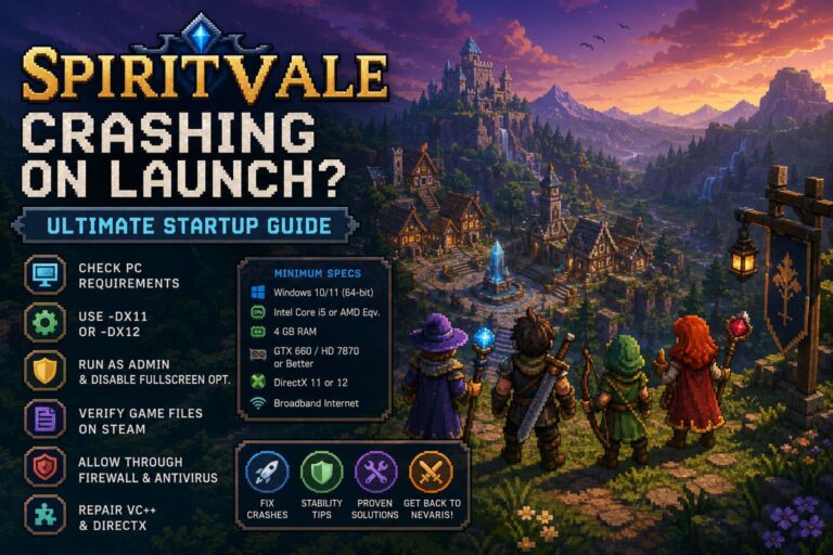 How to Fix SpiritVale Crashing on Launch: Ultimate Startup Guide
