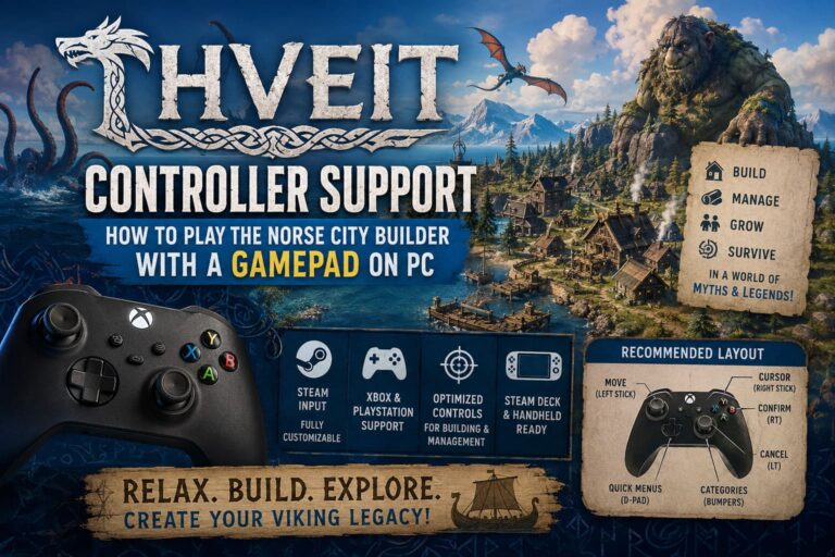Thveit Controller Support: How to Play the Norse City Builder with a Gamepad on PC