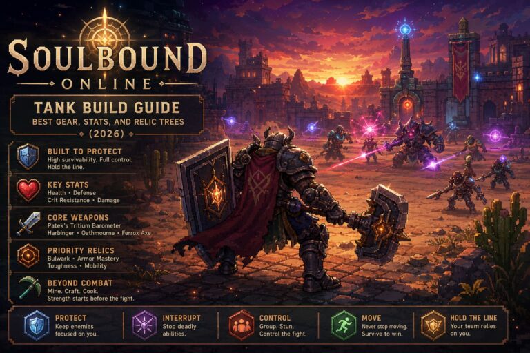 Soulbound Online Tank Build Guide: Best Gear, Stats, and Relic Trees (2026)