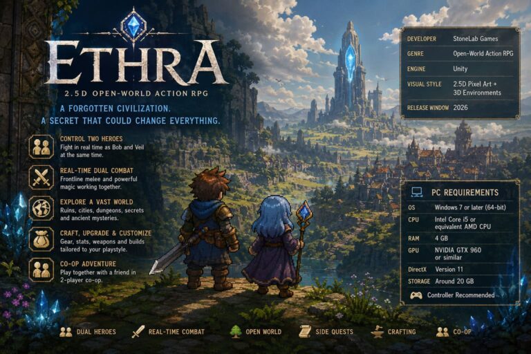 EthrA Game 2026: The Ultimate 2.5D RPG Merging 3D Environments and 2D Sprites