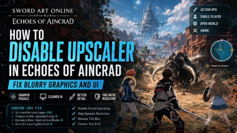How to Disable Upscaler in Echoes of Aincrad: Fix Blurry Graphics and UI