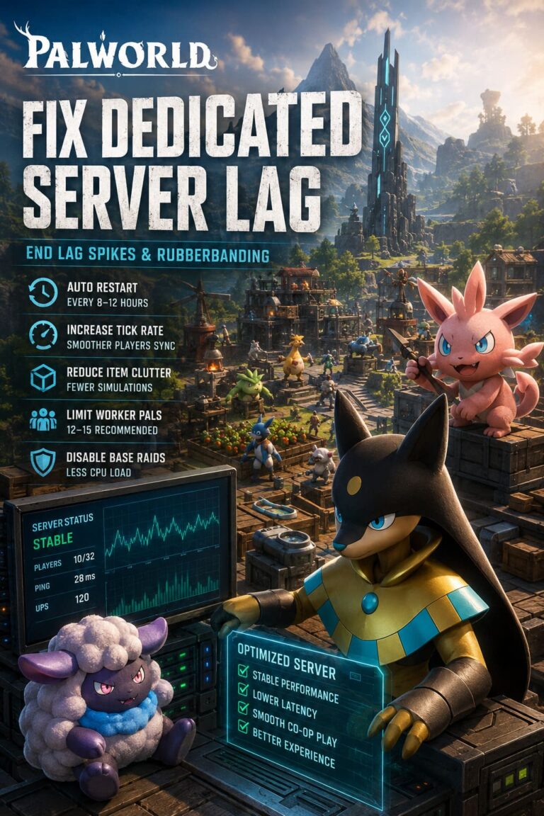 How to Fix Palworld Dedicated Server Lag Spikes & Rubberbanding