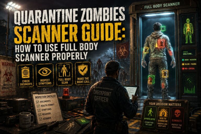 Quarantine Zombies Scanner Guide: How to Use Full Body Scanner Properly