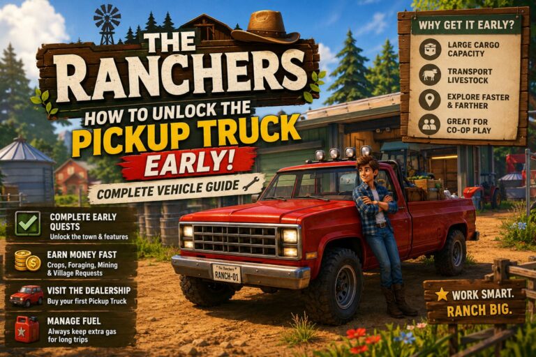 The Ranchers: How to Unlock the Pickup Truck Early (Complete Vehicle Guide)