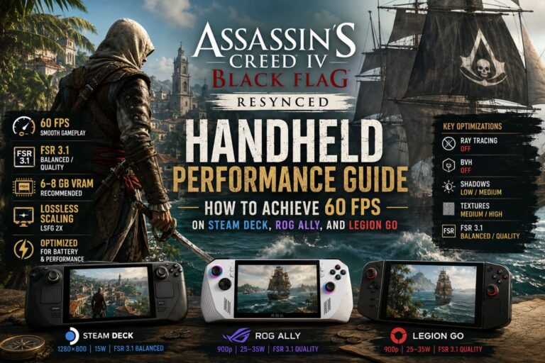 Assassin’s Creed Black Flag Resynced Handheld Performance Guide: How to Achieve 60 FPS on Steam Deck, ROG Ally, and Legion Go