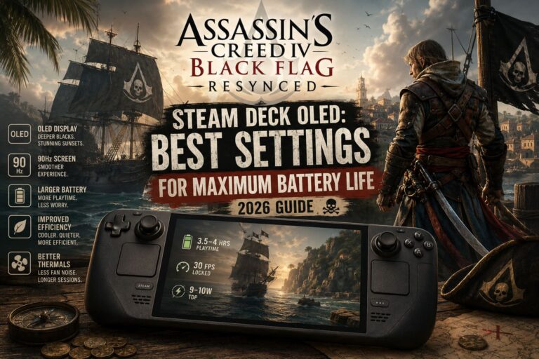 Assassin’s Creed Black Flag Resynced Steam Deck OLED: Best Settings for Maximum Battery Life (2026 Guide)