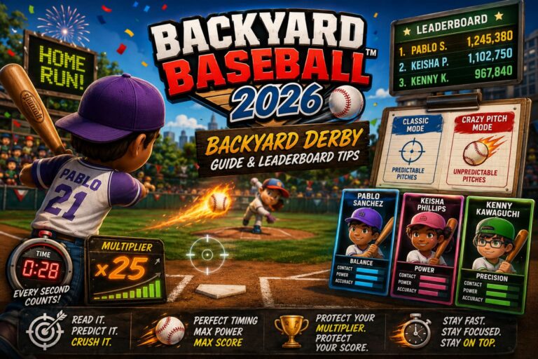 Backyard Baseball 2026: Backyard Derby Guide & Leaderboard Tips