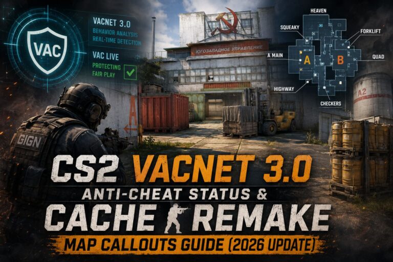 CS2 VacNet 3.0 Anti-Cheat Status & Cache Remake Map Callouts Guide (2026 Update)