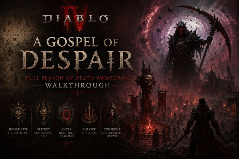 Diablo 4 A Gospel of Despair Guide: Full Season of Death Awakening Walkthrough