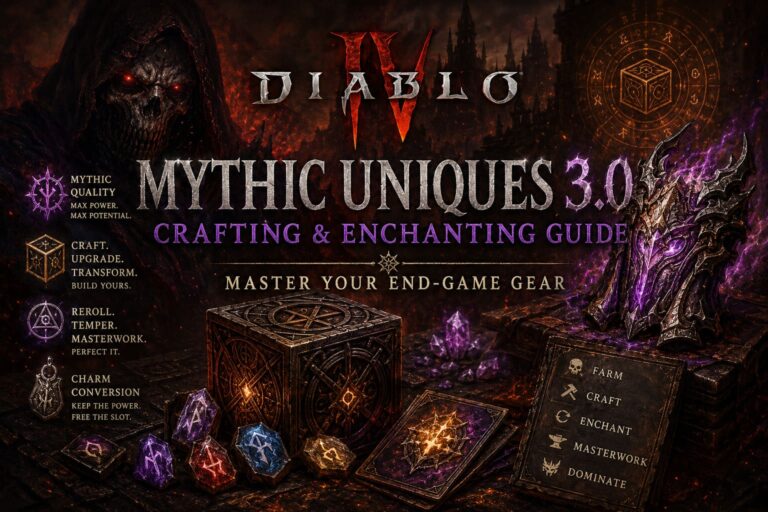 Diablo 4 Mythic Uniques 3.0 Crafting & Enchanting Guide: Master Your End-Game Gear
