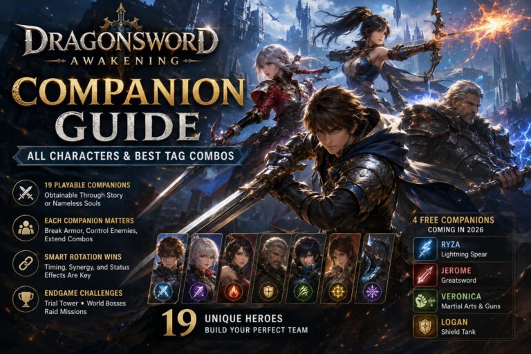 DragonSword Awakening Companion Guide: All Characters and Best Tag Combos