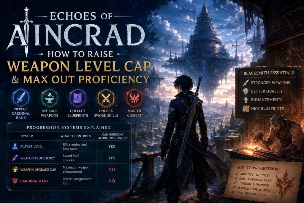 Echoes of Aincrad: How to Raise Weapon Level Cap & Max Out Proficiency ...