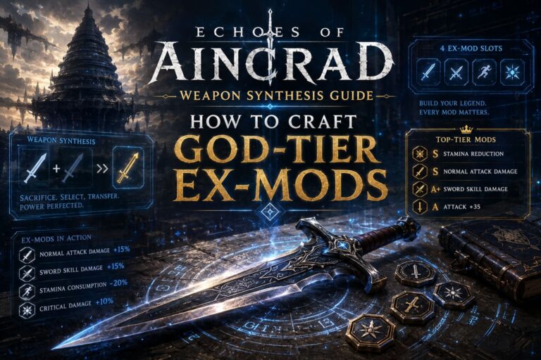 Echoes of Aincrad Weapon Synthesis Guide: How to Craft God-Tier EX-Mods