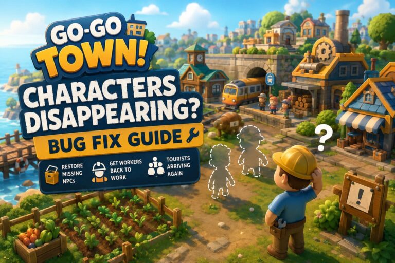 Go-Go Town Characters Disappearing Bug Fix: How to Restore Missing Townies, Workers, and Tourists