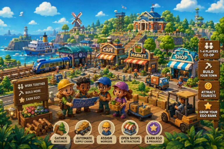 Go-Go Town! Co-Op Multiplayer Walkthrough: Town Building Guide (1.0 Release)