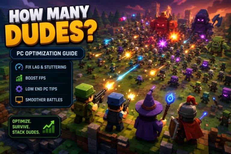 How Many Dudes PC Optimization Guide: Fix Lag, Stuttering, and Low FPS on Low End Systems