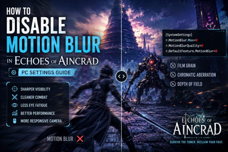 How to Disable Motion Blur in Echoes of Aincrad (PC Settings Guide)