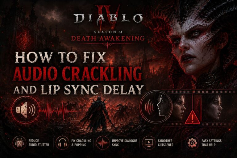 How to Fix Audio Crackling and Lip Sync Delay in Diablo 4: Season of Death Awakening
