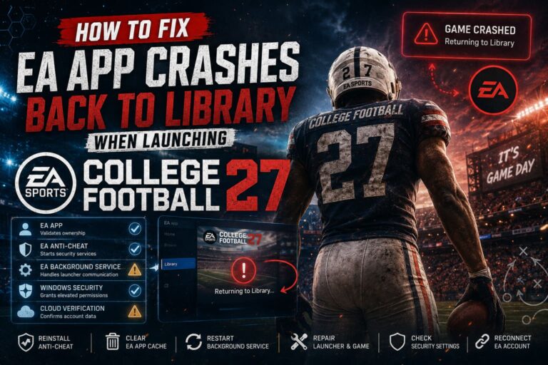 How to Fix EA App Crashes Back to Library When Launching EA SPORTS College Football 27