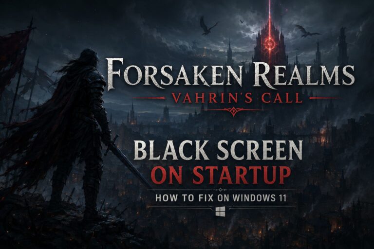 How to Fix Forsaken Realms: Vahrin’s Call Black Screen on Startup on Windows 11