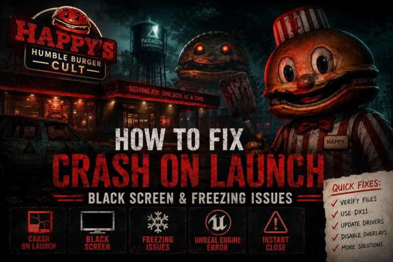 How to Fix Happy’s Humble Burger Cult Crash on Launch, Black Screen, and Freezing Issues
