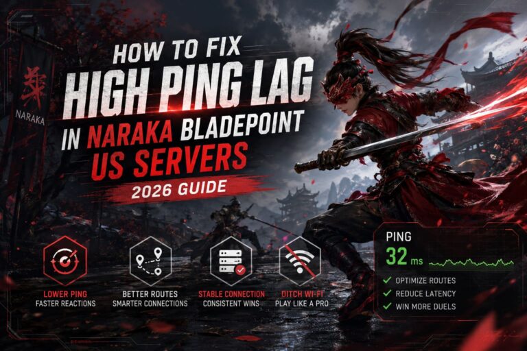 How to Fix High Ping Lag in Naraka Bladepoint US Servers (2026 Guide)