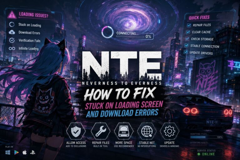 How to Fix Neverness to Everness (NTE) Stuck on Loading Screen and Download Errors