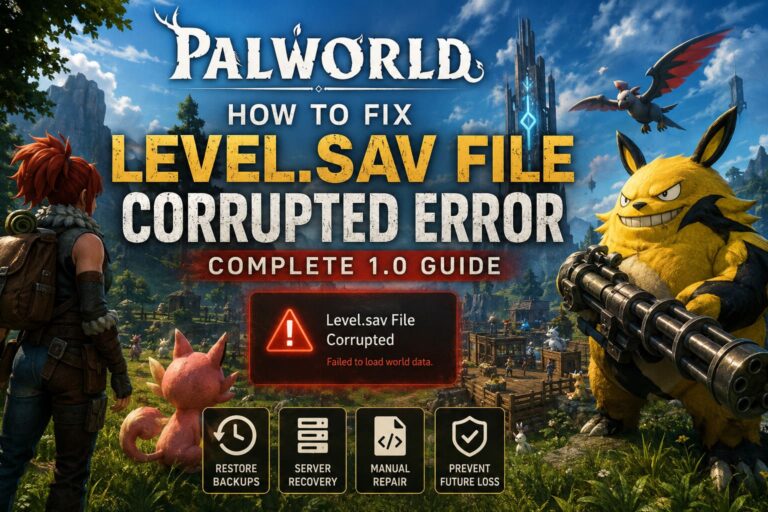 How to Fix Palworld Level.sav File Corrupted Error: Complete 1.0 Guide