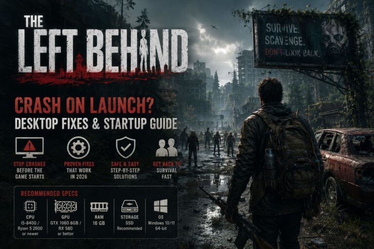 How to Fix The Left Behind Crash on Launch: Desktop Fixes and Startup Guide (2026)
