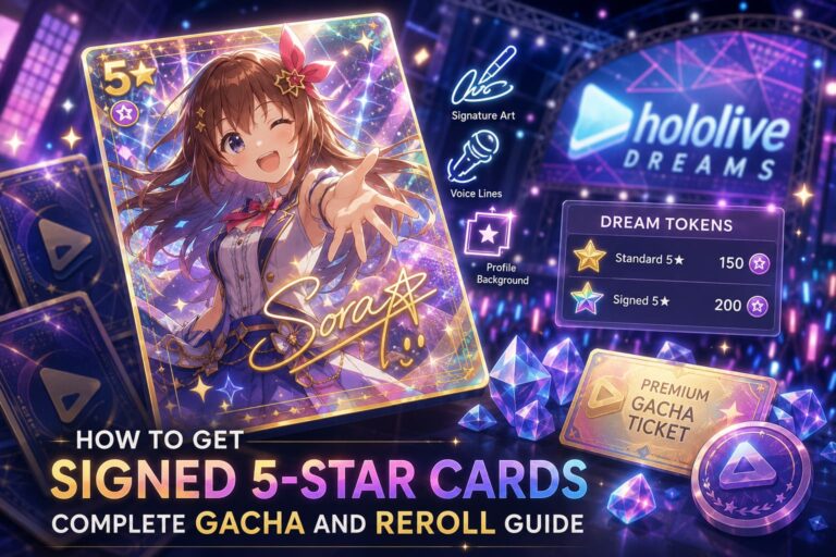 How to Get Signed 5-Star Cards in hololive Dreams (2026): Complete Gacha and Reroll Guide