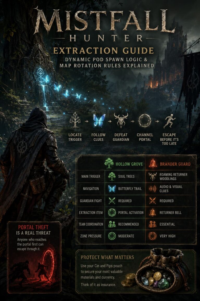 Mistfall Hunter Extraction Guide: Dynamic Pod Spawn Logic & Map Rotation Rules Explained
