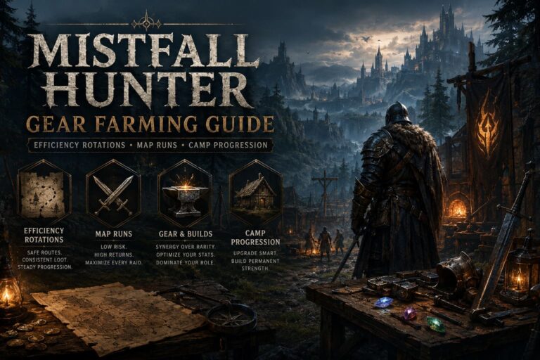 Mistfall Hunter Gear Farming Guide: Efficiency Rotations, Map Runs, and Camp Progression Strategy