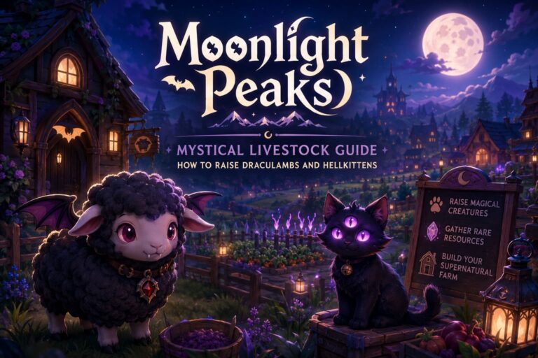 Moonlight Peaks Mystical Livestock Guide: How to Raise Draculambs and Hellkittens
