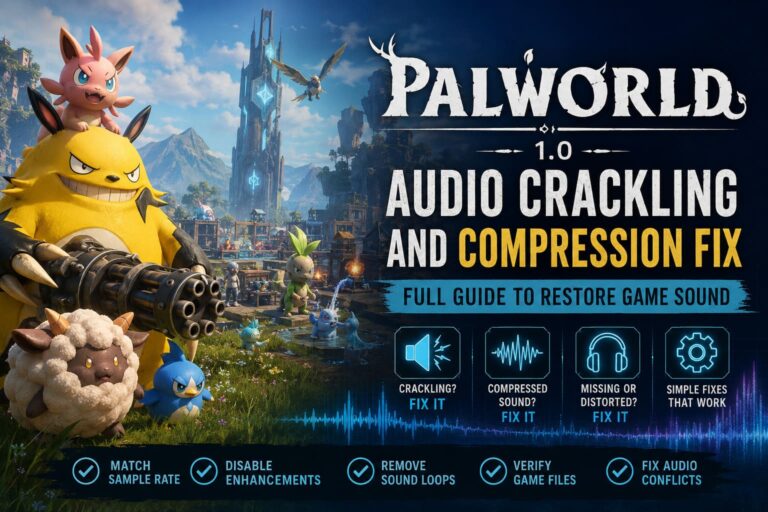 Palworld 1.0 Audio Crackling and Compression Fix: Full Guide to Restore Game Sound