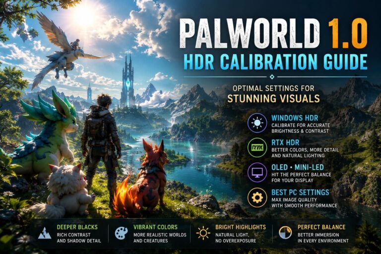 Palworld 1.0 Optimal HDR Calibration Settings PC Guide (2026)