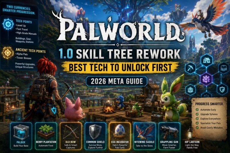Palworld 1.0 Skill Tree Rework: Best Tech to Unlock First (2026 Meta Guide)