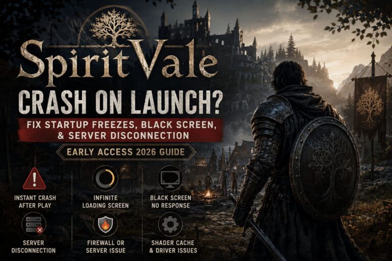 SpiritVale Crash on Launch: How to Fix Startup Freezes, Black Screen, and Server Disconnection in Early Access (2026 Guide)