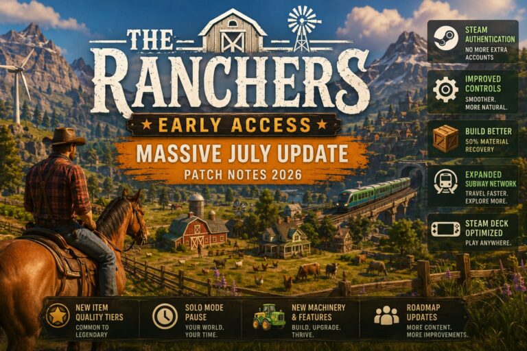 The Ranchers Patch Notes 2026: Guide to the Massive July Early Access Update