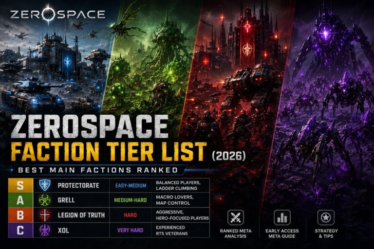 ZeroSpace Faction Tier List 2026: Best Main Factions Ranked (Early Access Meta Guide)